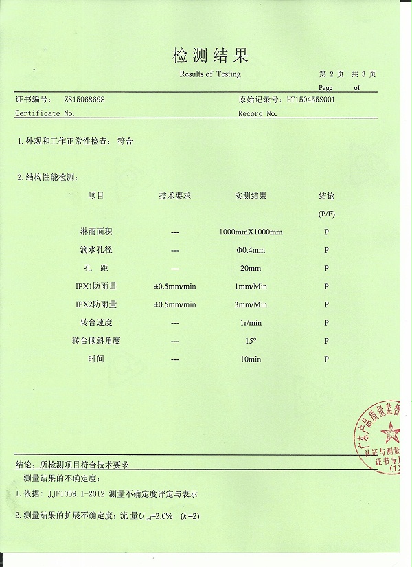 IPX100A的檢測(cè)證書0002