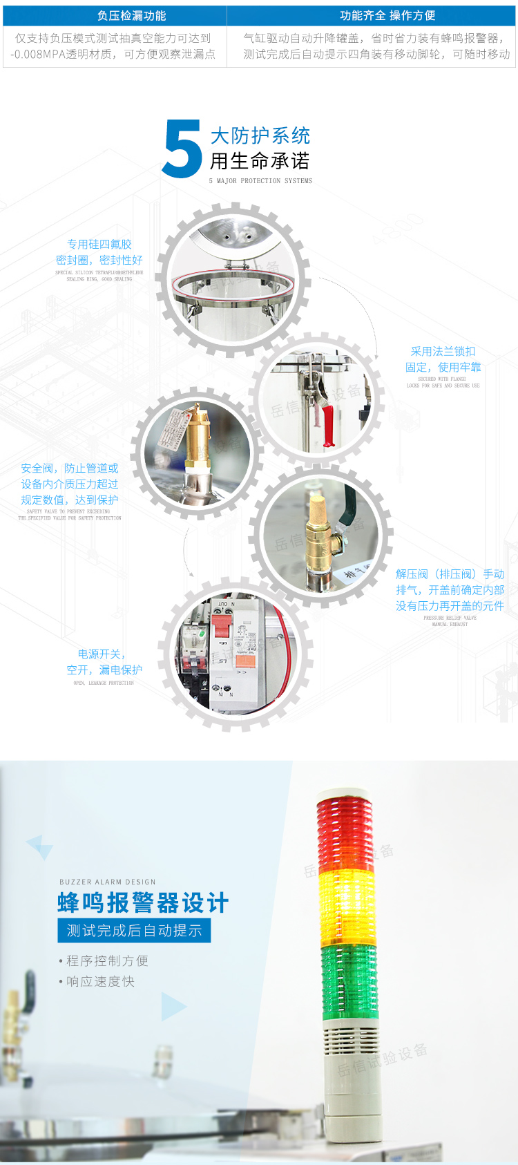 透明材質(zhì)，可方便觀察泄漏點